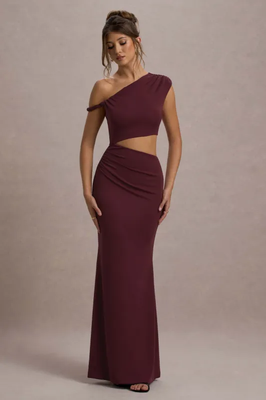 Thaliana | Port Cut-Out Open-Back Maxi Dress sold by Club L London