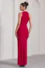 Nalani | Red Sleeveless Cut-Out Split Maxi Dress sold by Club L London