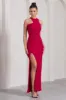 Nalani | Red Sleeveless Cut-Out Split Maxi Dress sold by Club L London