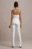 Wonder Woman | White High Waist Straight Leg Trousers With Hem Split sold by Club L London