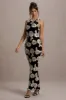 Zoella | Ecru Floral Print Sleeveless Maxi Dress sold by Club L London