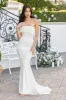 My Future | Ivory Bardot Fishtail Maxi Dress sold by Club L London