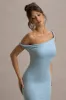 Lita | Powder Blue Twisted Asymmetric Maxi Dress sold by Club L London