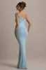 Lita | Powder Blue Twisted Asymmetric Maxi Dress sold by Club L London