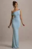 Lita | Powder Blue Twisted Asymmetric Maxi Dress sold by Club L London