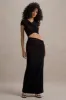 Pia | Black Short-Sleeve Maxi Dress With Cut-Out sold by Club L London