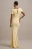 Rian | Lemon Short-Sleeve Maxi Dress sold by Club L London