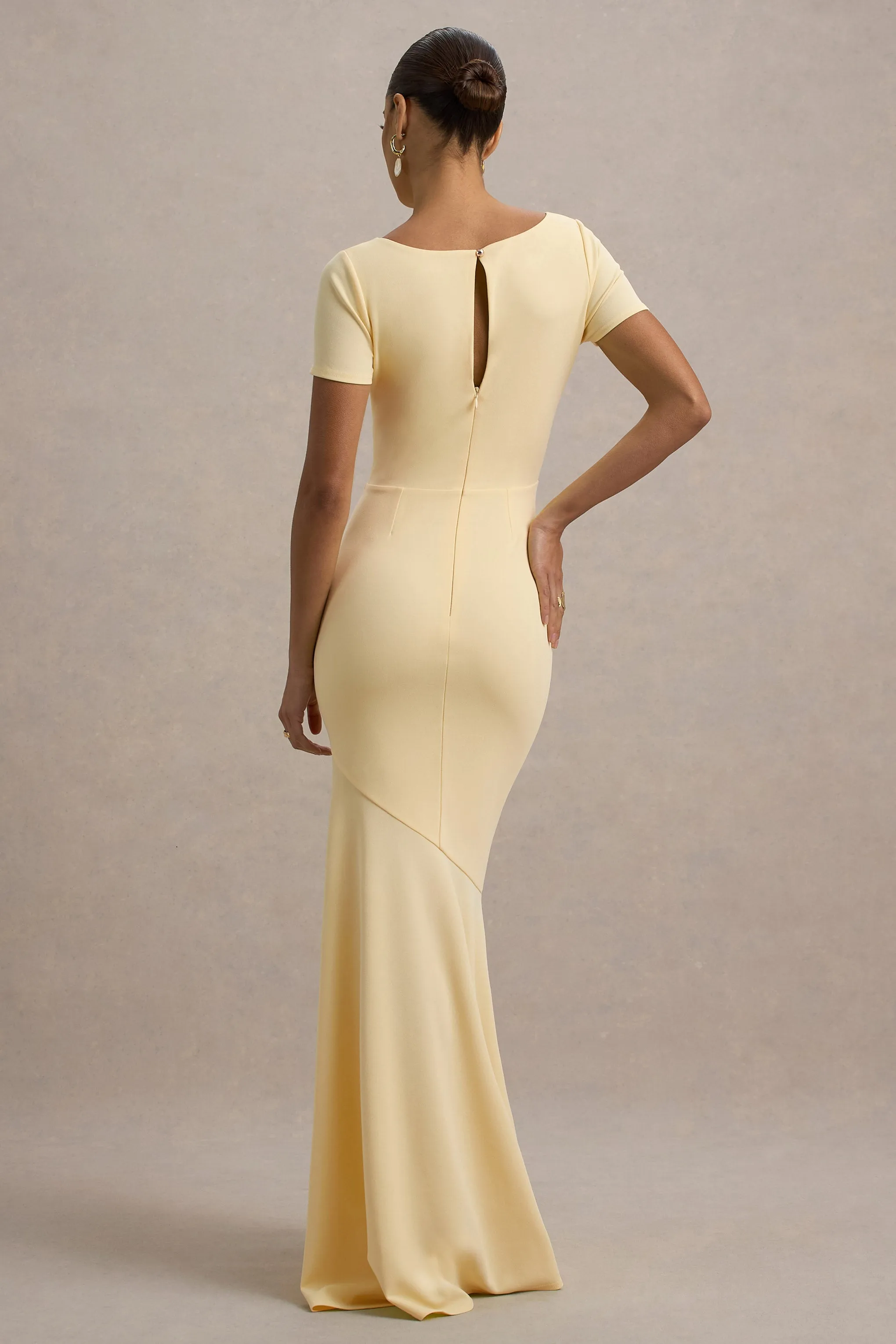 Rian | Lemon Short-Sleeve Maxi Dress sold by Club L London product image thumbnail 2