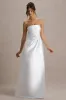 Universe | White Bandeau Split Puff-Skirt Maxi Dress sold by Club L London