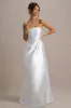 Universe | White Bandeau Split Puff-Skirt Maxi Dress sold by Club L London