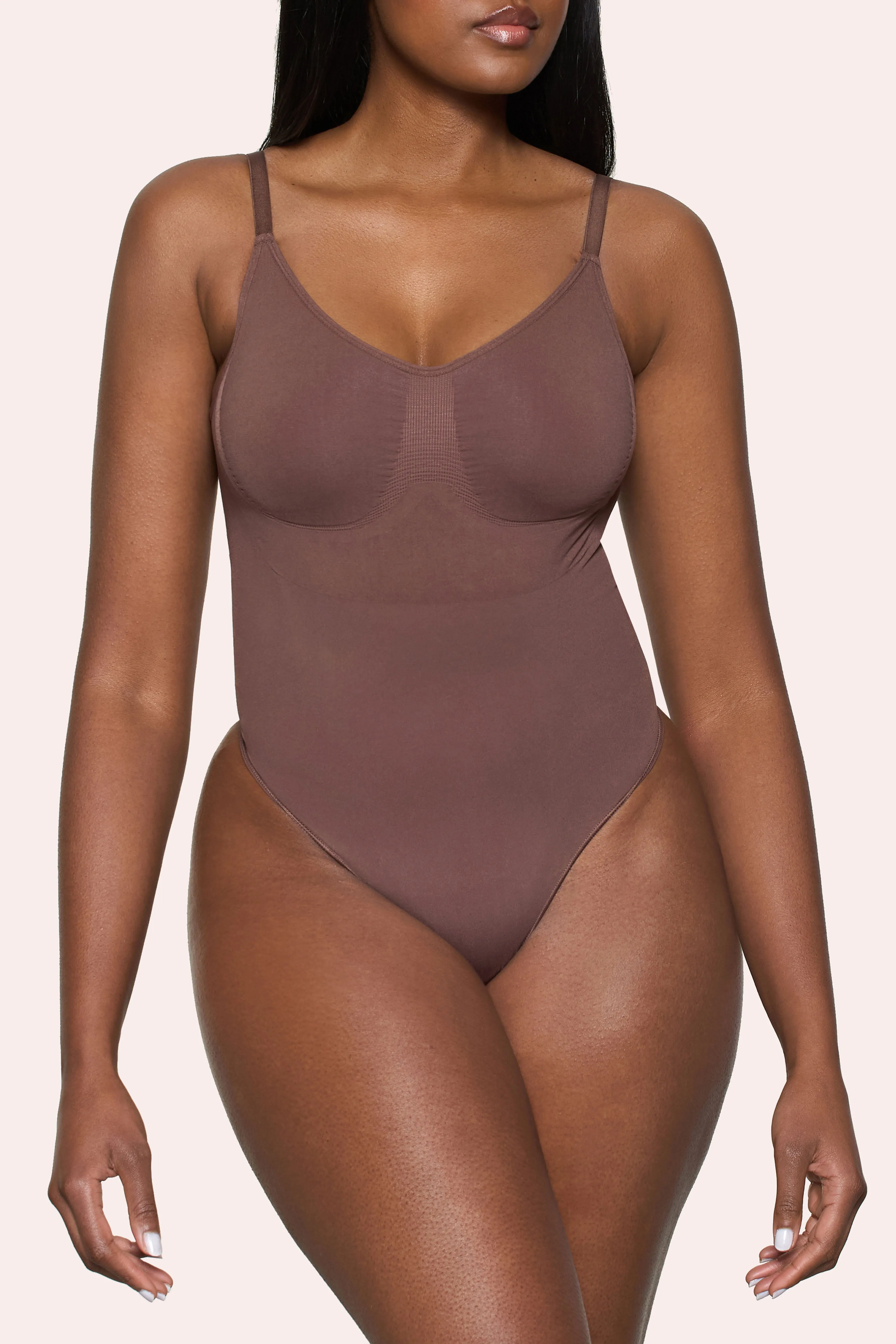 BOOMBA | Cocoa Bodysuit Thong Shapewear sold by Club L London product image thumbnail 3