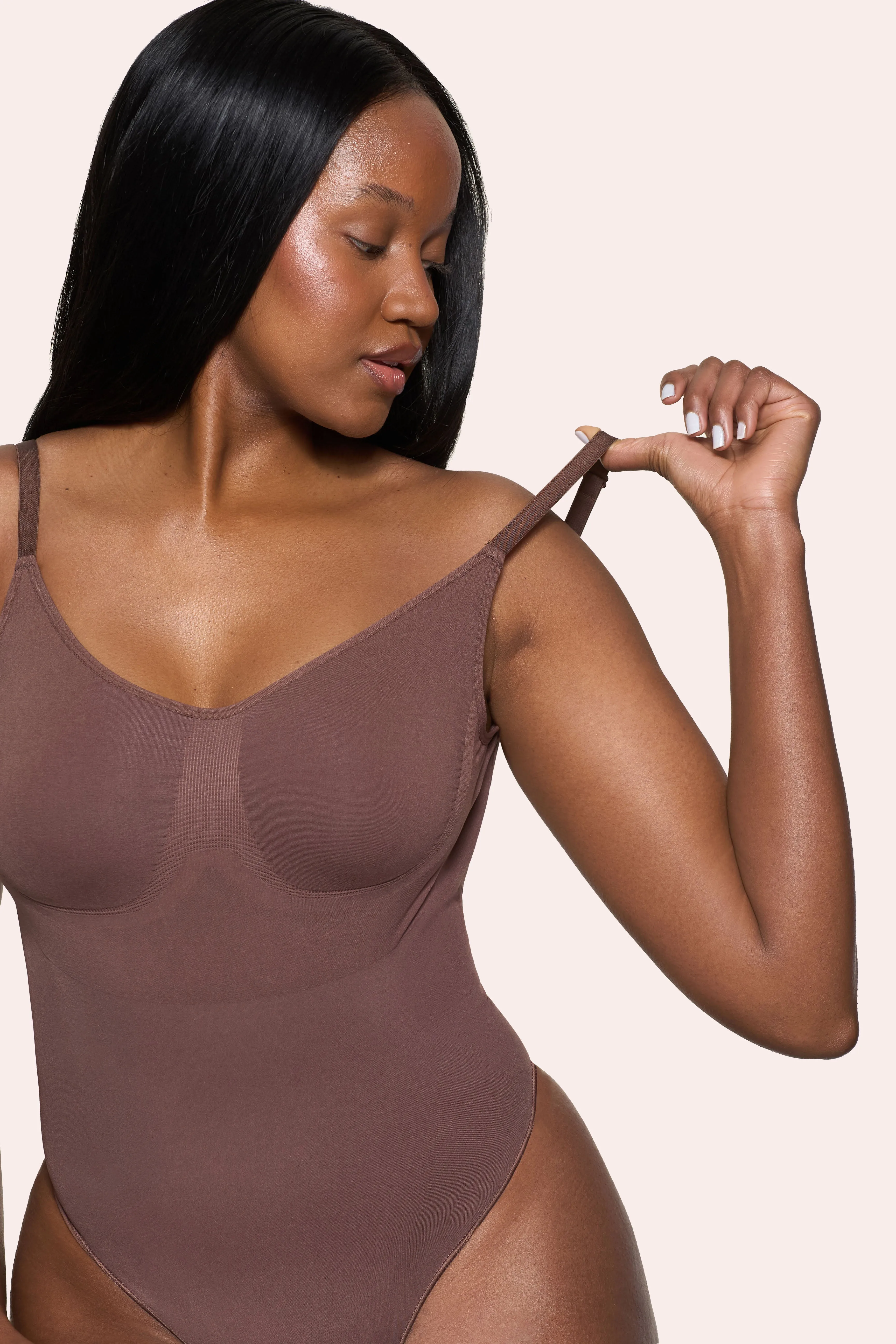 BOOMBA | Cocoa Bodysuit Thong Shapewear sold by Club L London product image thumbnail 5