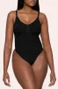 BOOMBA | Black Bodysuit Thong Shapewear sold by Club L London