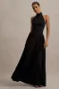 Cynthia | Black High-Neck Maxi Dress With Volume Skirt sold by Club L London