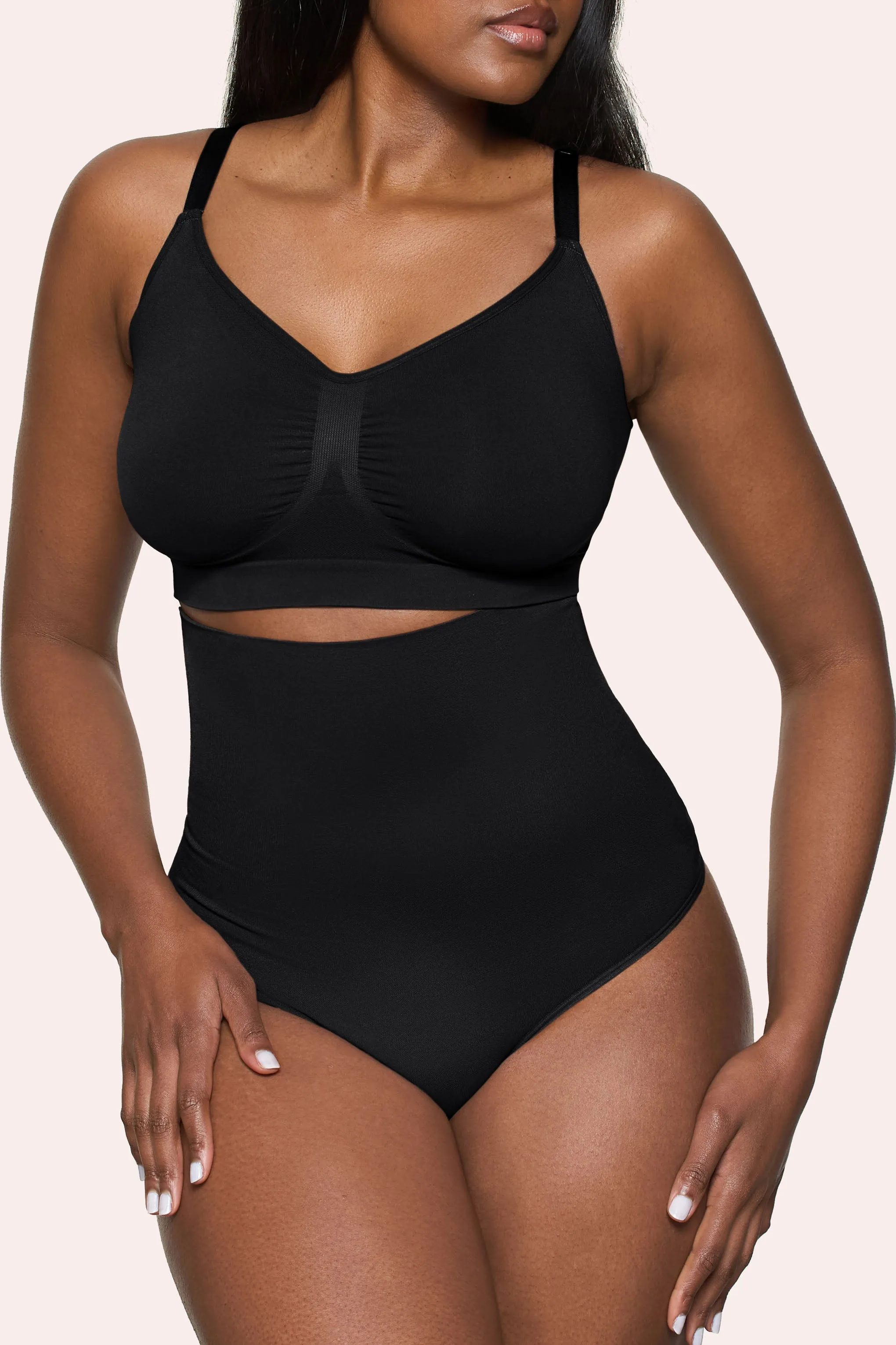 BOOMBA | Black Shaping Series High-Waisted Shaper sold by Club L London product image thumbnail 4