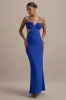 Leandra | Blue Strappy Cut-Out Maxi Dress sold by Club L London