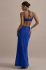 Leandra | Blue Strappy Cut-Out Maxi Dress sold by Club L London