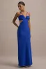 Leandra | Blue Strappy Cut-Out Maxi Dress sold by Club L London