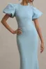 Love Letters | Powder Blue Puff-Sleeve Maxi Dress sold by Club L London