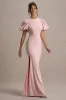 Love Letters | Pink Puff-Sleeve Maxi Dress sold by Club L London