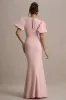 Love Letters | Pink Puff-Sleeve Maxi Dress sold by Club L London