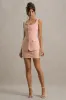 Maci | Pink Tailored Square-Neck Mini Dress sold by Club L London