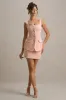 Maci | Pink Tailored Square-Neck Mini Dress sold by Club L London