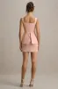 Maci | Pink Tailored Square-Neck Mini Dress sold by Club L London