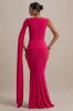 Mia | Hot Pink Maxi Dress With Sash sold by Club L London