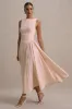 Muriel | Pink Boat-Neck Volume-Hem Midi Dress sold by Club L London