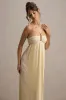 Elayne | Lemon Halter-Neck Maxi Dress With Cut-Out Detail sold by Club L London