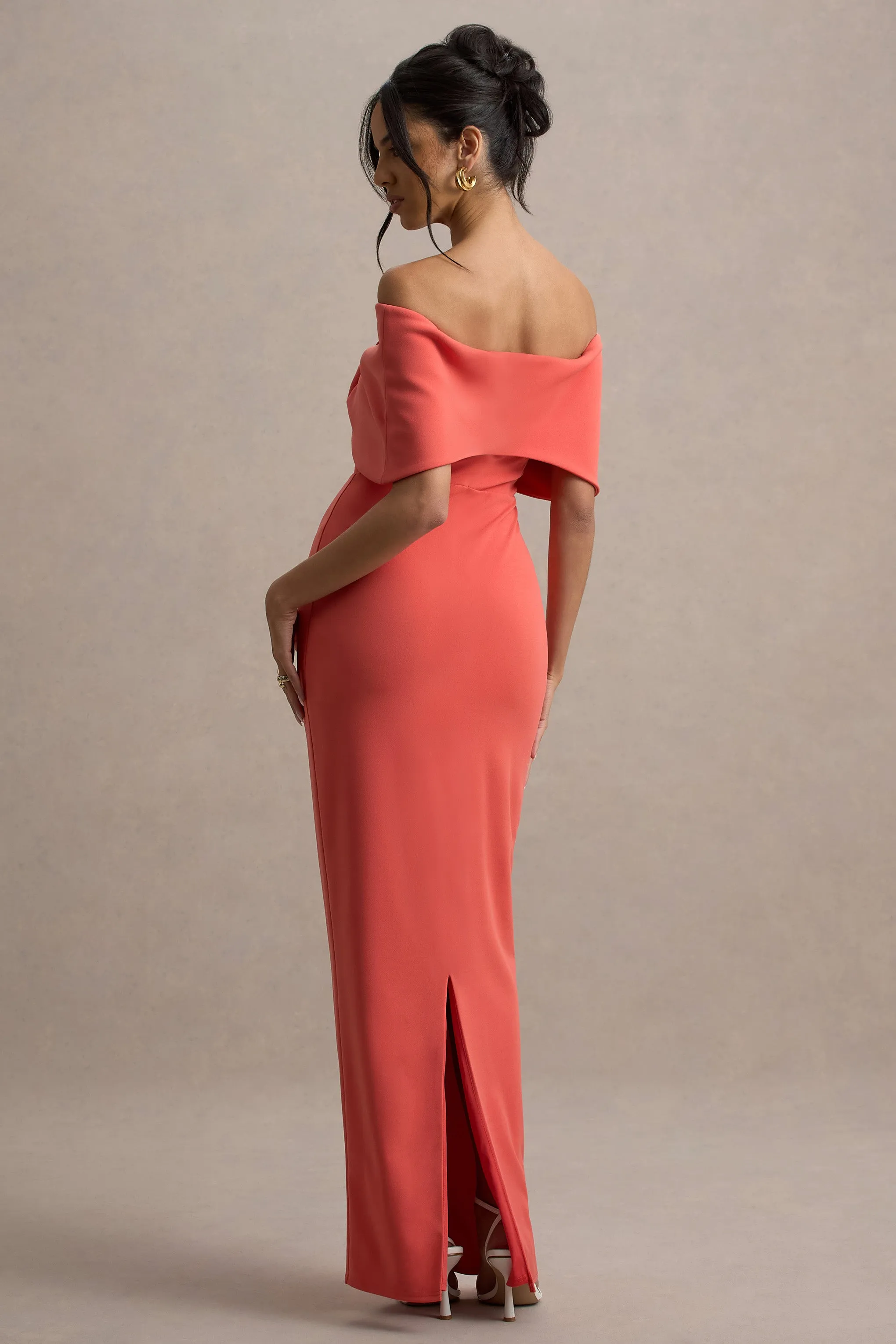 Cornelia | Orange Strapless Maxi Dress With Oversized Bow sold by Club L London product image thumbnail 2