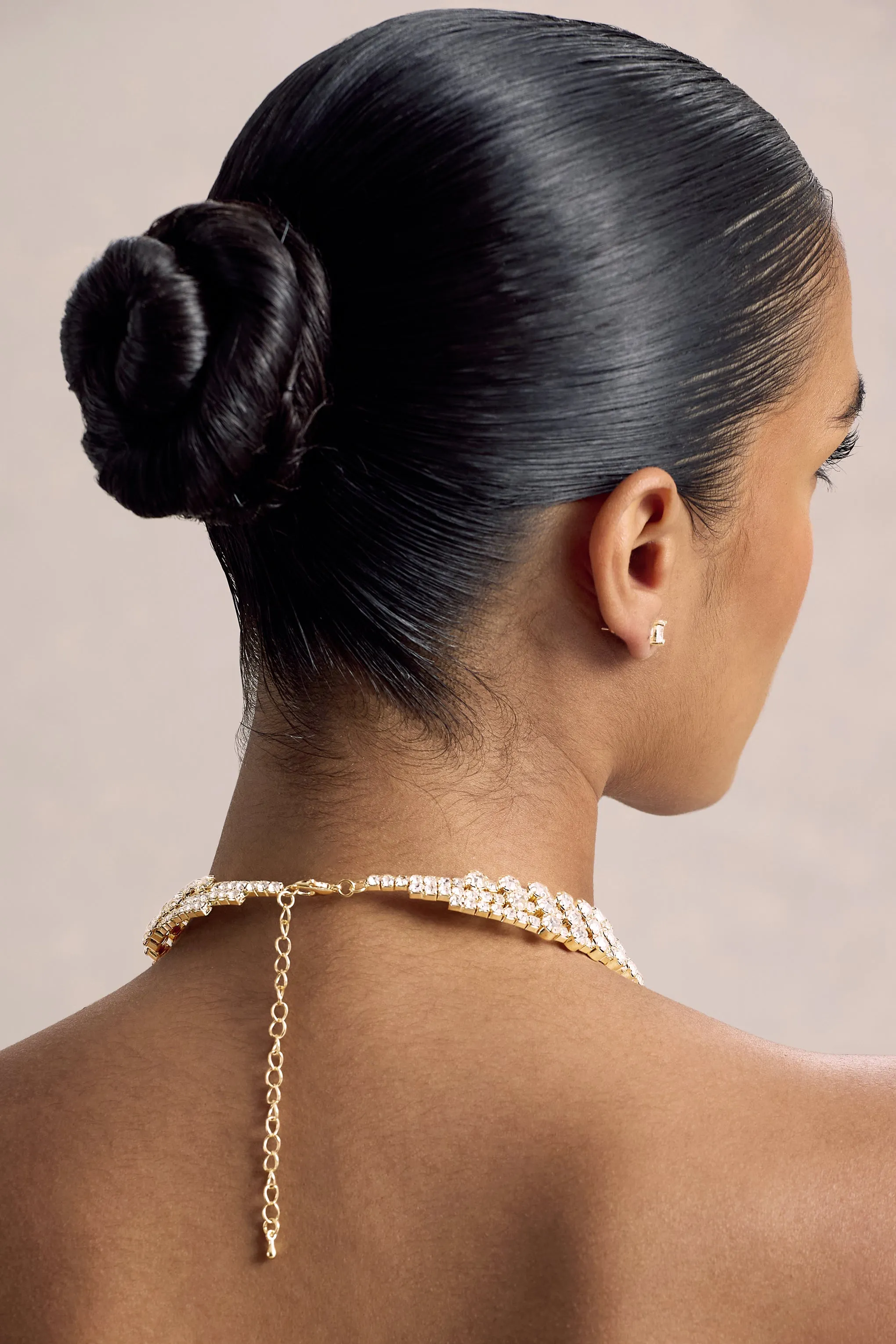 Vivid | Gold Diamante Necklace sold by Club L London product image thumbnail 2