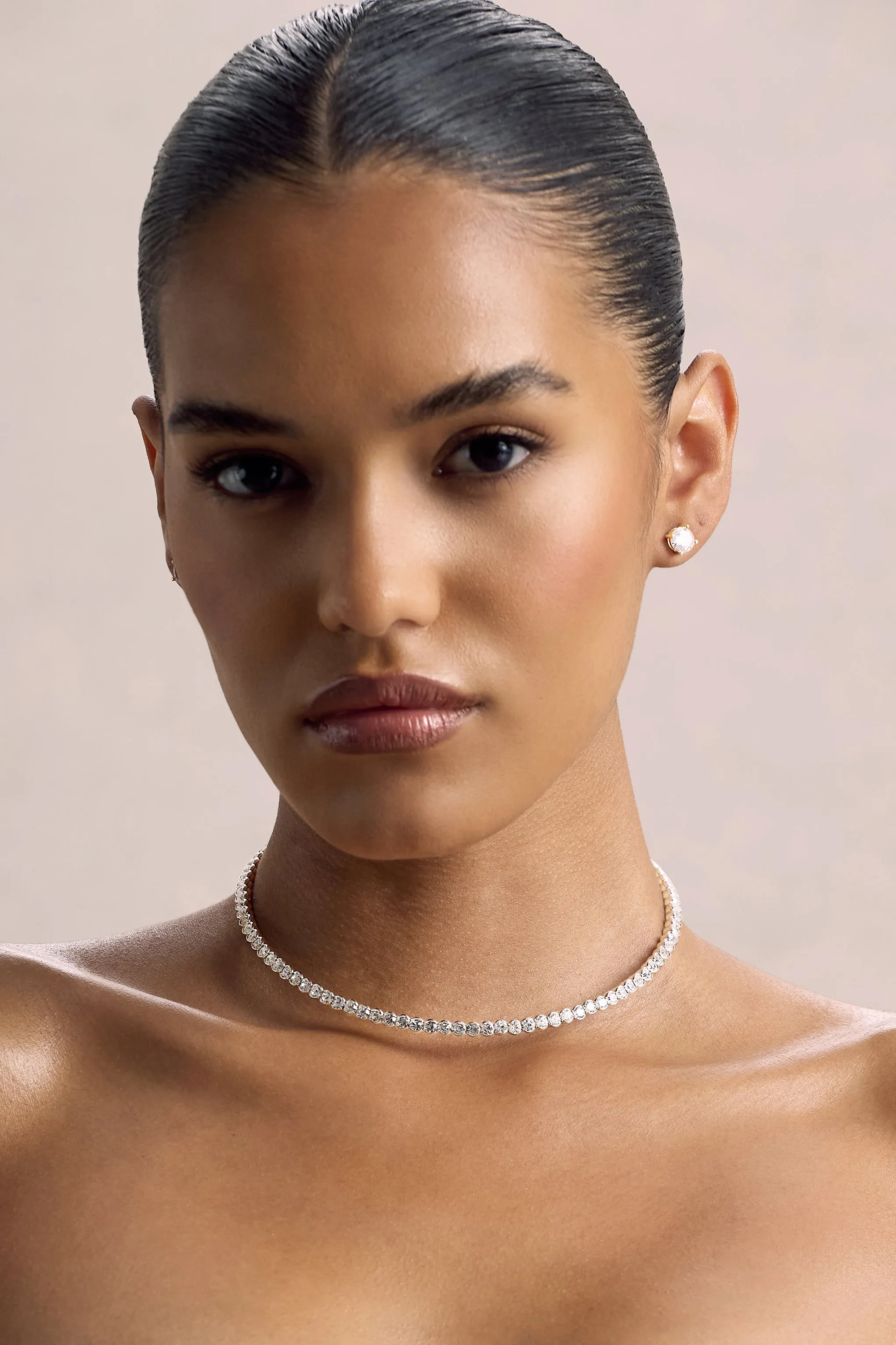 Luminara | Silver Diamante Necklace sold by Club L London product image thumbnail 3