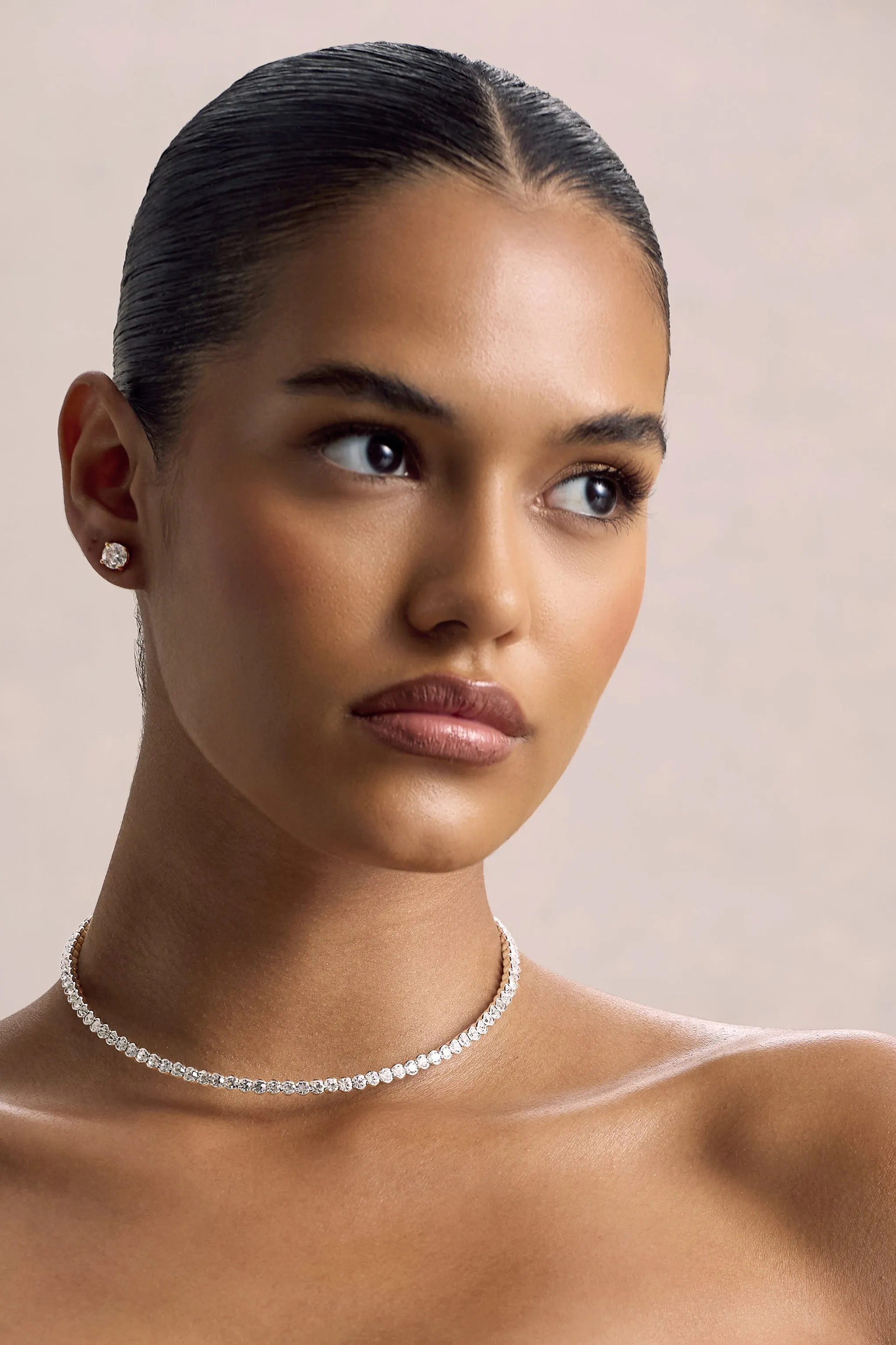 Luminara | Silver Diamante Necklace sold by Club L London product image thumbnail 4