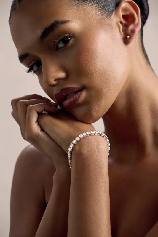 Elysia | Silver Diamante Bracelet sold by Club L London