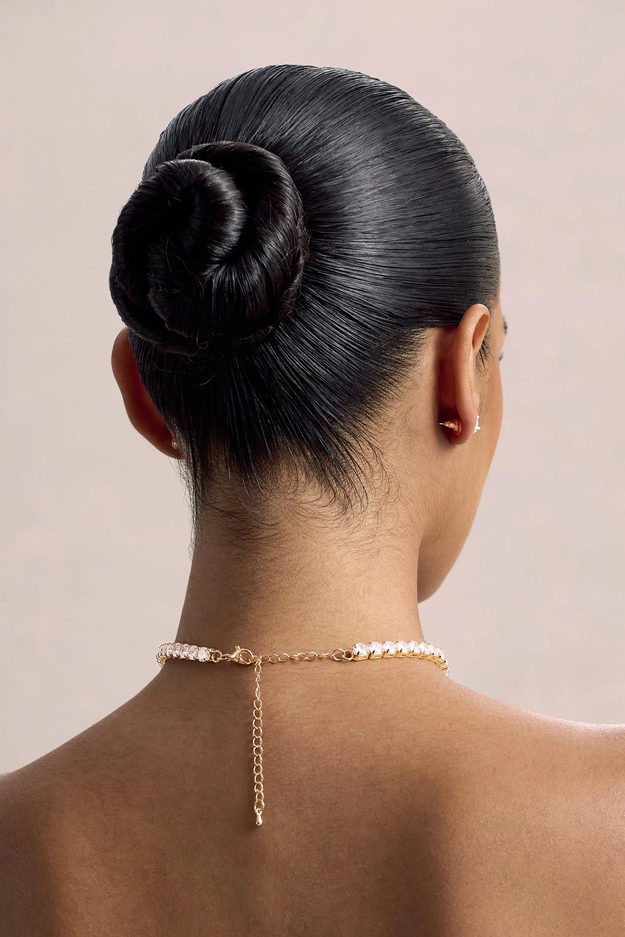 Gaze | Gold Diamante Necklace & Earrings Set sold by Club L London product image thumbnail 4