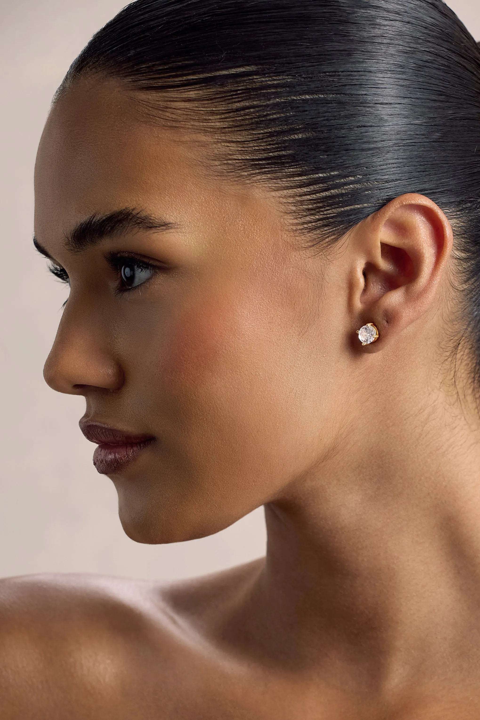 Gaze | Gold Diamante Necklace & Earrings Set sold by Club L London product image thumbnail 2