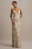 Gemini | Floral Embellished Strappy Maxi Dress sold by Club L London