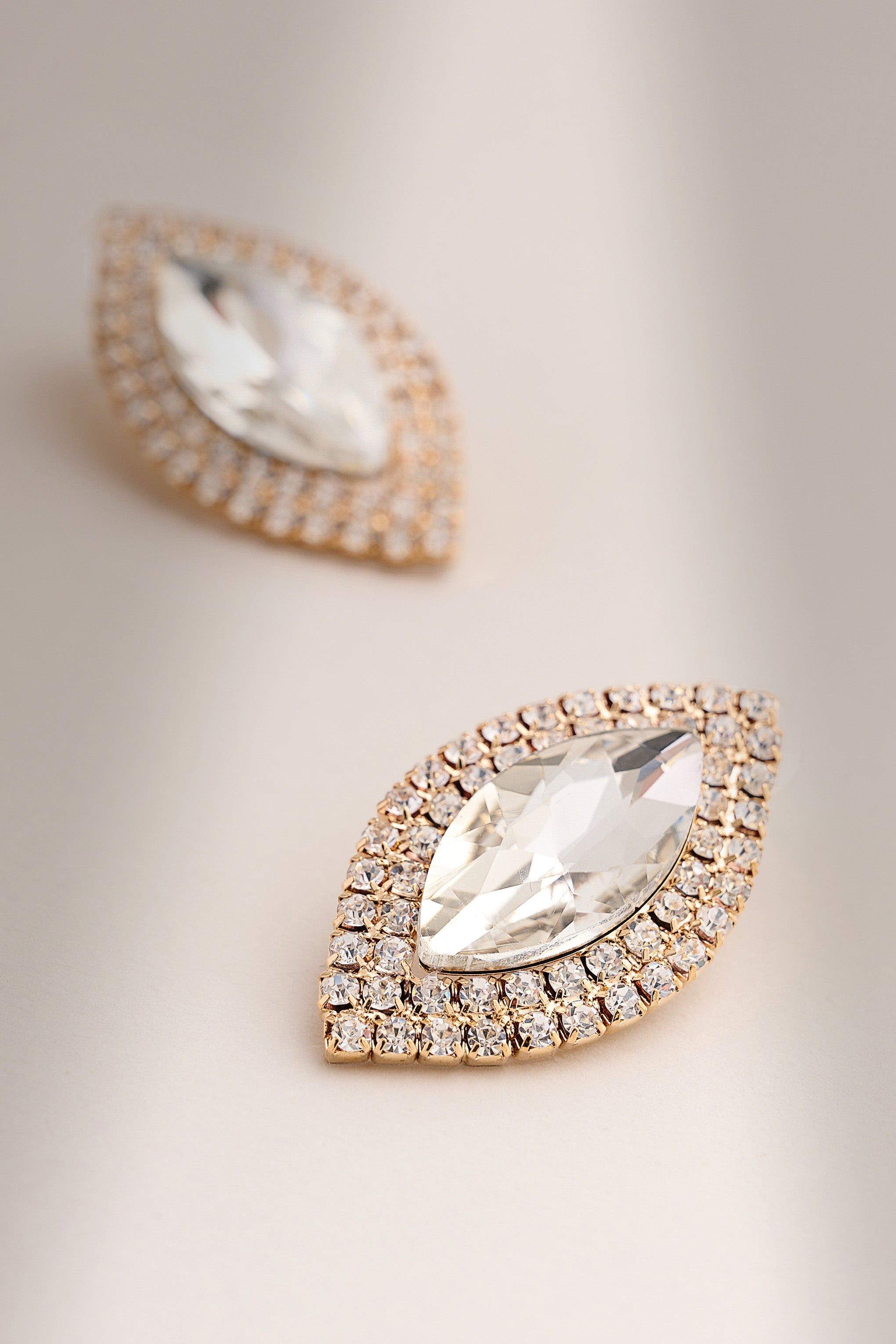 Alberta | Gold Statement Jewelled Necklace and Earrings sold by Club L London product image thumbnail 4