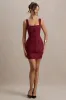Maci | Berry Tailored Square-Neck Mini Dress sold by Club L London