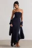 Lush | Navy Satin Shawl sold by Club L London