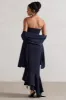 Lush | Navy Satin Shawl sold by Club L London