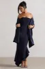 Lush | Navy Satin Shawl sold by Club L London