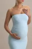 Juniper | Powder Blue Strapless Maternity Maxi Dress sold by Club L London