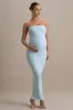 Juniper | Powder Blue Strapless Maternity Maxi Dress sold by Club L London