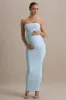 Juniper | Powder Blue Strapless Maternity Maxi Dress sold by Club L London