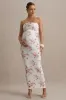 Juniper | Cream Floral Strapless Maternity Maxi Dress sold by Club L London