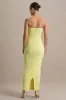 Juniper | Lemon Strapless Maternity Maxi Dress sold by Club L London