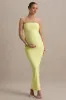 Juniper | Lemon Strapless Maternity Maxi Dress sold by Club L London